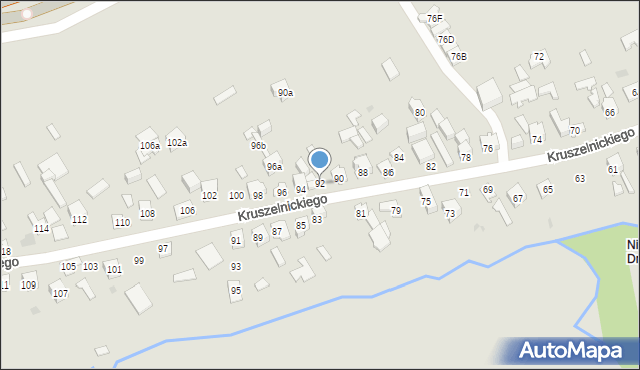 Kielce, Kruszelnickiego-Wilka Zbigniewa, ppor., 92, mapa Kielc