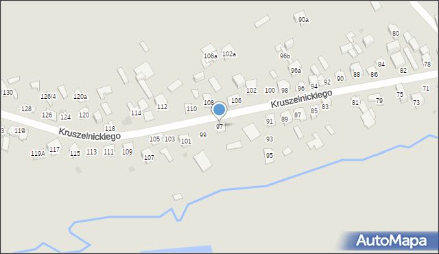 Kielce, Kruszelnickiego-Wilka Zbigniewa, ppor., 97, mapa Kielc