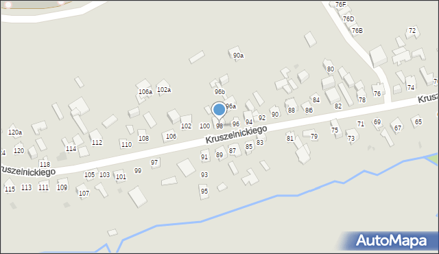 Kielce, Kruszelnickiego-Wilka Zbigniewa, ppor., 98, mapa Kielc