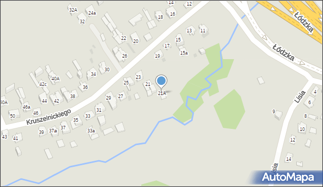 Kielce, Kruszelnickiego Zbigniewa, ppor., 21A, mapa Kielc
