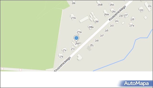 Kielce, Kruszelnickiego Zbigniewa, ppor., 270, mapa Kielc