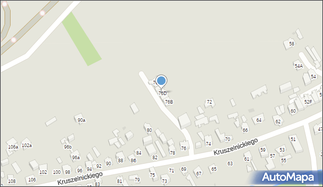 Kielce, Kruszelnickiego Zbigniewa, ppor., 76D, mapa Kielc