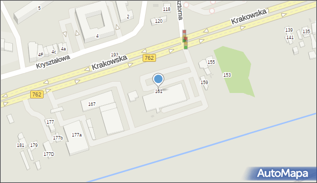 Kielce, Krakowska, 161, mapa Kielc