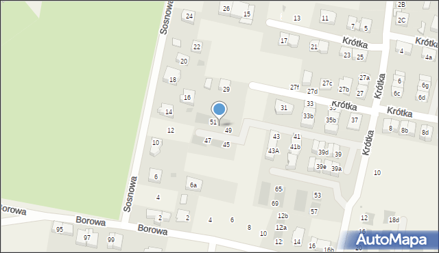 Kiełczów, Krótka, 49a, mapa Kiełczów