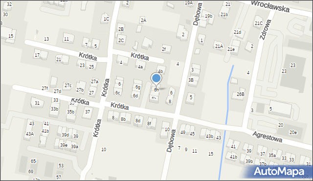 Kiełczów, Krótka, 6h, mapa Kiełczów