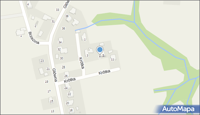 Kisielów, Krótka, 7, mapa Kisielów