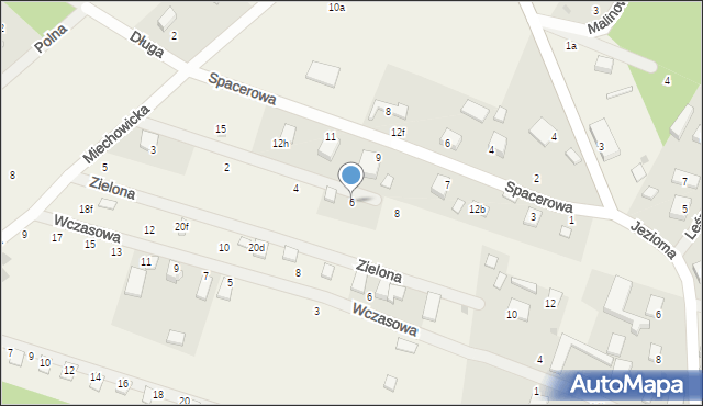 Kłączno, Krótka, 6, mapa Kłączno