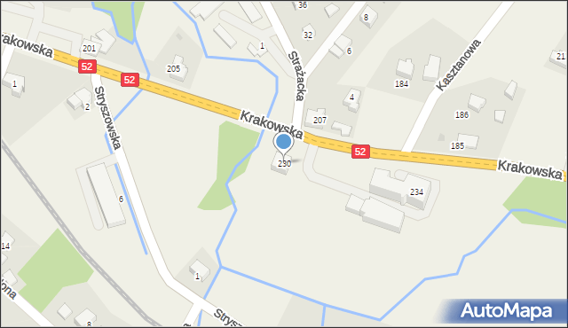 Klecza Dolna, Krakowska, 230, mapa Klecza Dolna