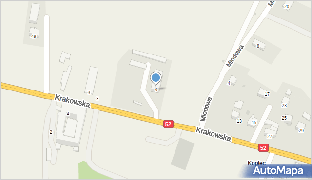 Klecza Dolna, Krakowska, 9, mapa Klecza Dolna