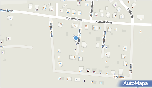 Kleczew, Krokusowa, 4, mapa Kleczew