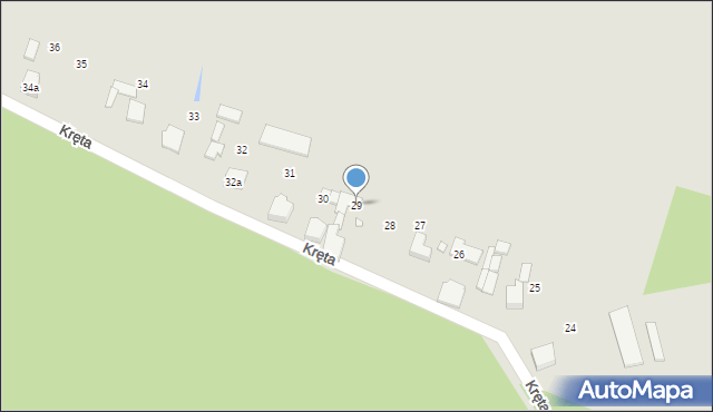 Kłobuck, Kręta, 29, mapa Kłobuck