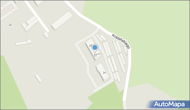 Kłodzko, Krasińskiego Zygmunta, 12, mapa Kłodzka