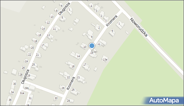 Kłodzko, Kromera Józefa, 13, mapa Kłodzka