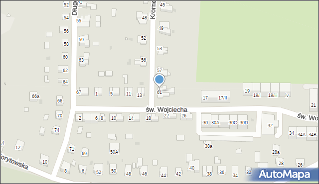 Kłodzko, Kromera Józefa, 61, mapa Kłodzka