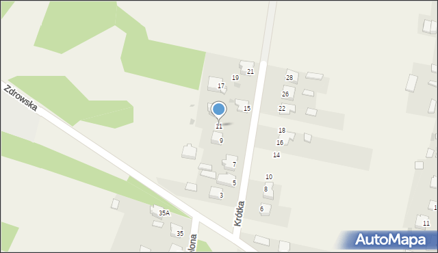 Kłomnice, Krótka, 11, mapa Kłomnice