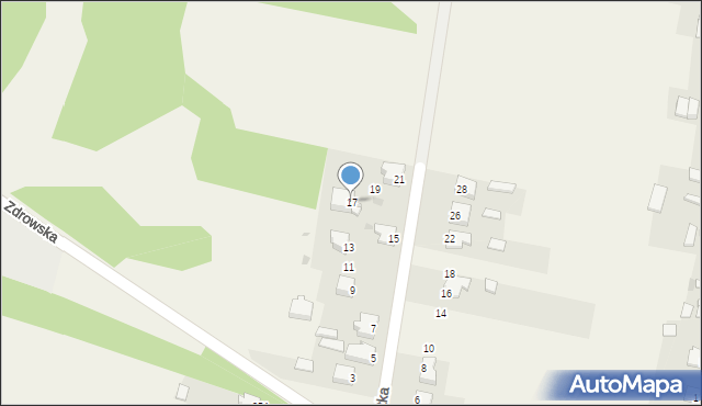 Kłomnice, Krótka, 17, mapa Kłomnice