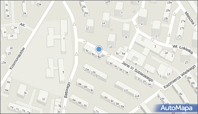 Knurów, Króla Jana III Sobieskiego, 5a, mapa Knurów