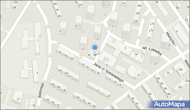 Knurów, Króla Jana III Sobieskiego, 6a, mapa Knurów