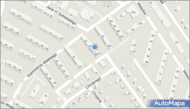 Knurów, Króla Kazimierza Wielkiego, 14a, mapa Knurów