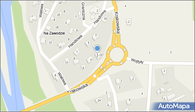 Kobiernice, Krakowska, 2, mapa Kobiernice