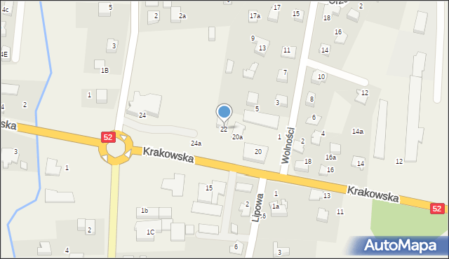 Kobiernice, Krakowska, 22, mapa Kobiernice