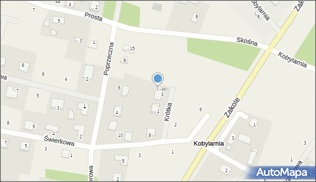 Kobylarnia, Krótka, 5, mapa Kobylarnia