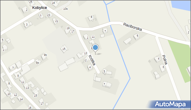 Kobylice, Krótka, 3, mapa Kobylice