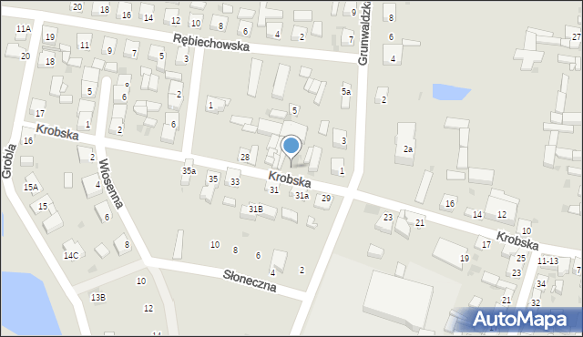 Kobylin, Krobska, 20, mapa Kobylin