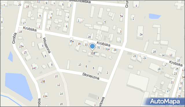 Kobylin, Krobska, 31B, mapa Kobylin