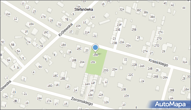 Kobyłka, Krasickiego Ignacego, bp., 20b, mapa Kobyłka