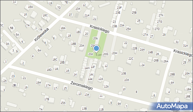 Kobyłka, Krasickiego Ignacego, bp., 20e, mapa Kobyłka