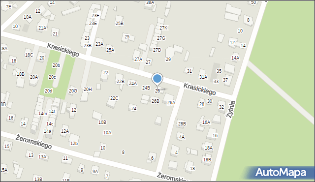 Kobyłka, Krasickiego Ignacego, bp., 26, mapa Kobyłka