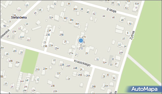 Kobyłka, Krasickiego Ignacego, bp., 27E, mapa Kobyłka