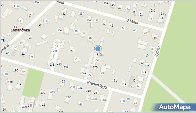 Kobyłka, Krasickiego Ignacego, bp., 27J, mapa Kobyłka