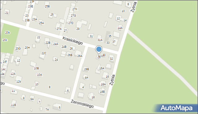 Kobyłka, Krasickiego Ignacego, bp., 28, mapa Kobyłka