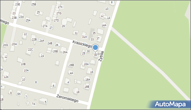 Kobyłka, Krasickiego Ignacego, bp., 32, mapa Kobyłka