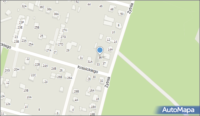 Kobyłka, Krasickiego Ignacego, bp., 35, mapa Kobyłka