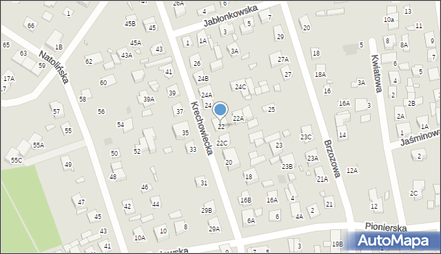 Kobyłka, Krechowiecka, 22, mapa Kobyłka