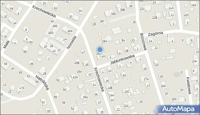 Kobyłka, Krechowiecka, 26B, mapa Kobyłka