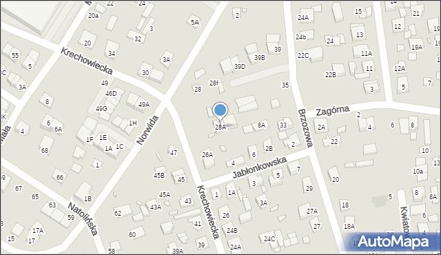 Kobyłka, Krechowiecka, 28A, mapa Kobyłka