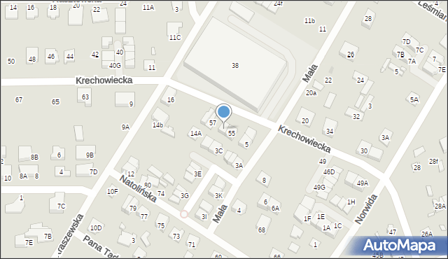 Kobyłka, Krechowiecka, 55A, mapa Kobyłka