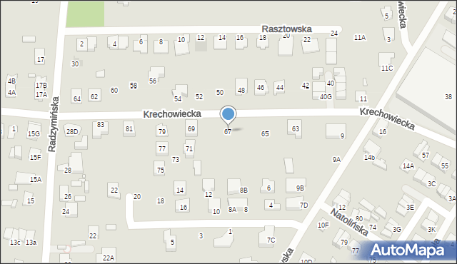 Kobyłka, Krechowiecka, 67, mapa Kobyłka