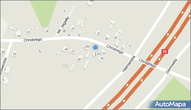 Kobyłka, Króla Bolesława Chrobrego, 3, mapa Kobyłka