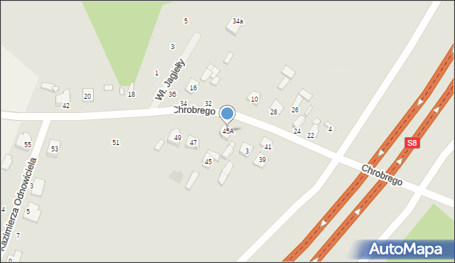 Kobyłka, Króla Bolesława Chrobrego, 45A, mapa Kobyłka