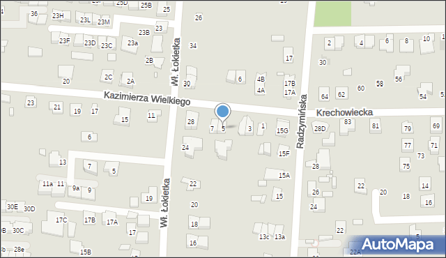 Kobyłka, Króla Kazimierza Wielkiego, 5, mapa Kobyłka