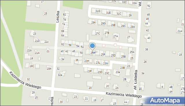 Kobyłka, Króla Władysława Łokietka, 25H, mapa Kobyłka