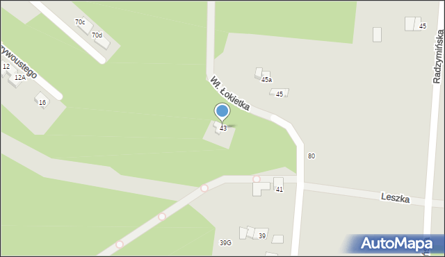 Kobyłka, Króla Władysława Łokietka, 43, mapa Kobyłka