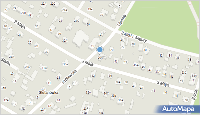 Kobyłka, Królewska, 20A, mapa Kobyłka