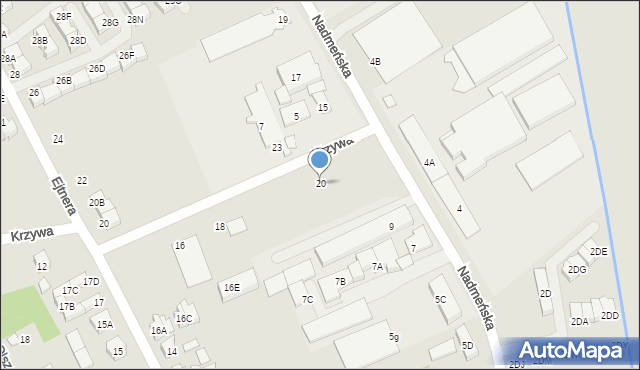 Kobyłka, Krzywa, 20, mapa Kobyłka