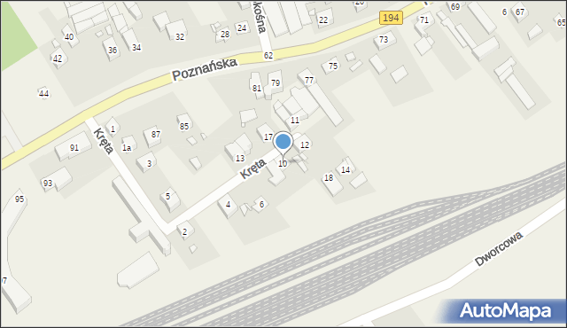 Kobylnica, Kręta, 10, mapa Kobylnica